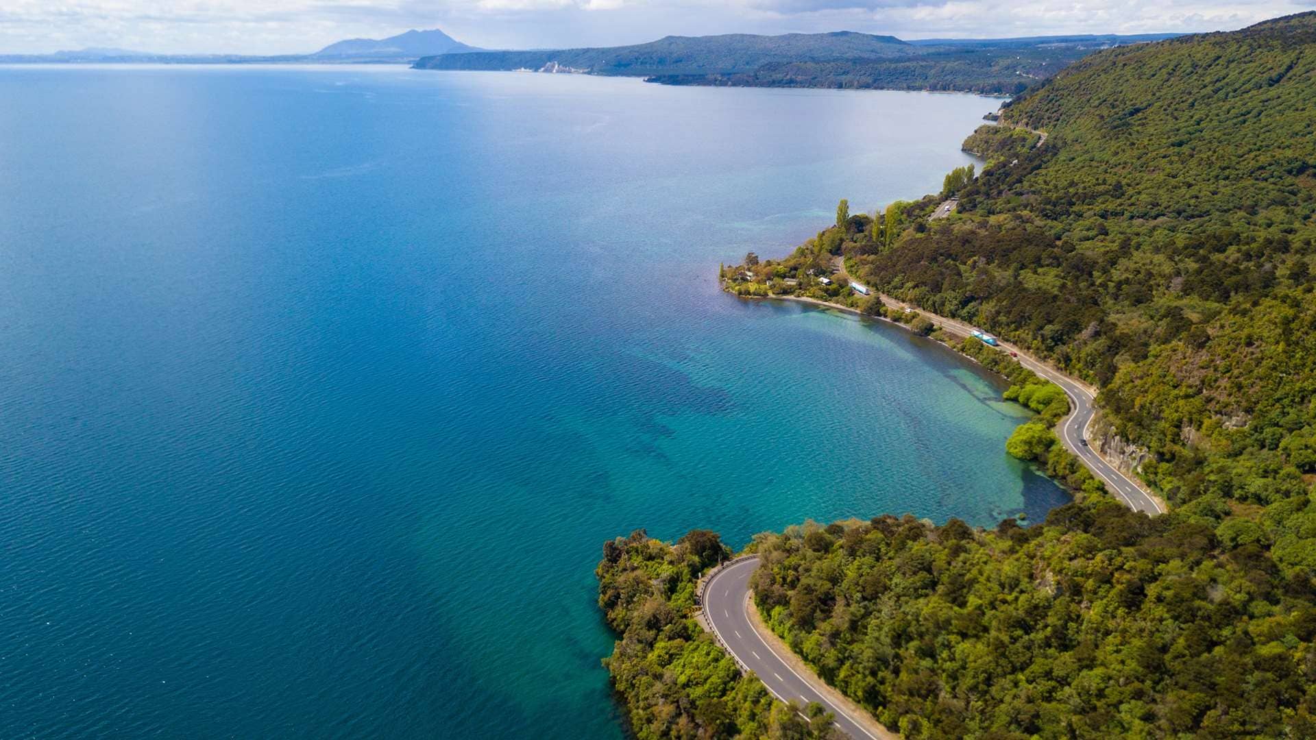 Lake Taupo Bird View